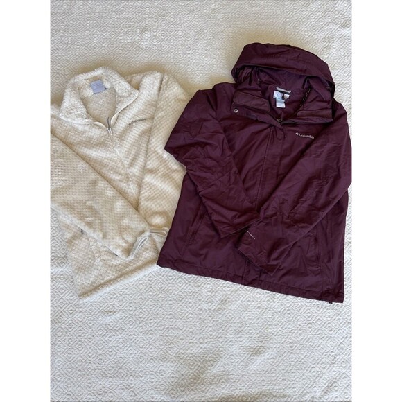 Columbia Women's Extended Bugaboo II Fleece Interchange Maroon Size L - Picture 2 of 13